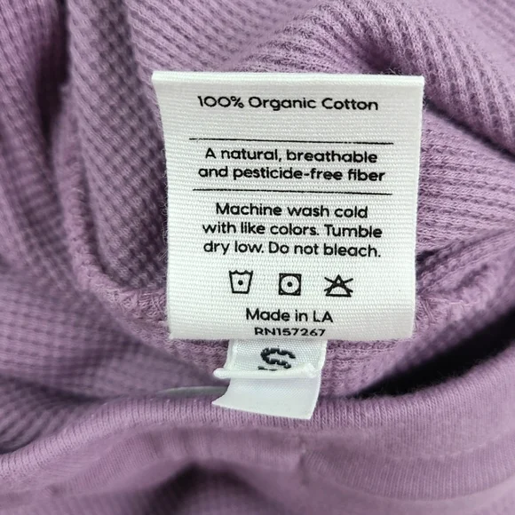 MATE THE LABEL Lavender Thermal Wide Leg Pants - Picture 4 of 5